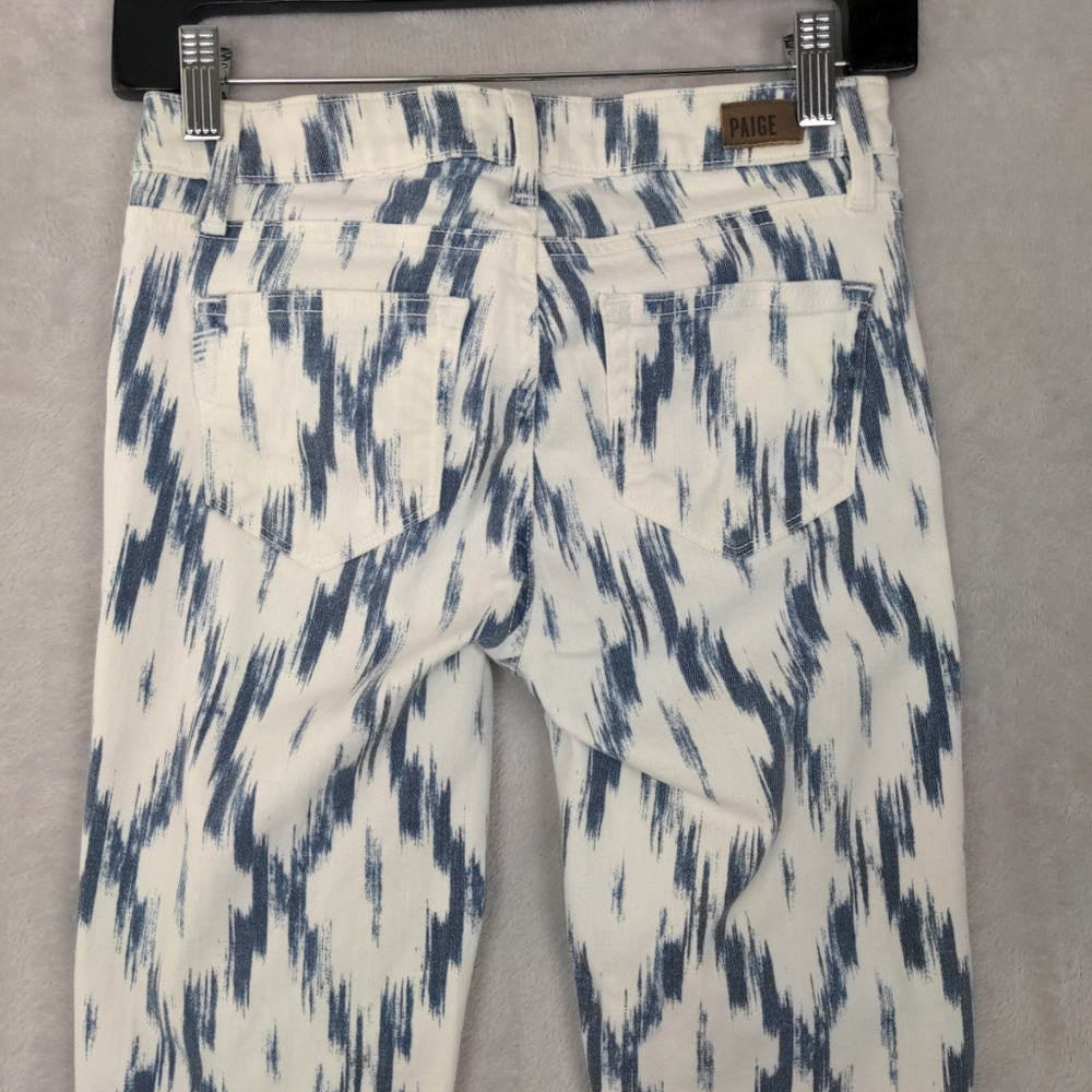 Paige Verdugo Ultra Skinny Jeans Women Sz 26 White Blue Stretch Coastal Cowgirl - Picture 5 of 13